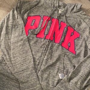 Victoria’s secret PINK logo zip up hoodie
